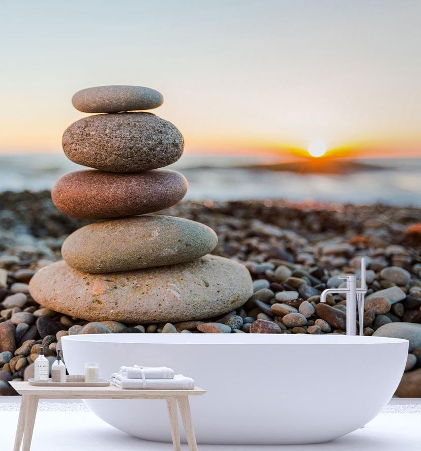 Fototapete, Stein Strand Zen