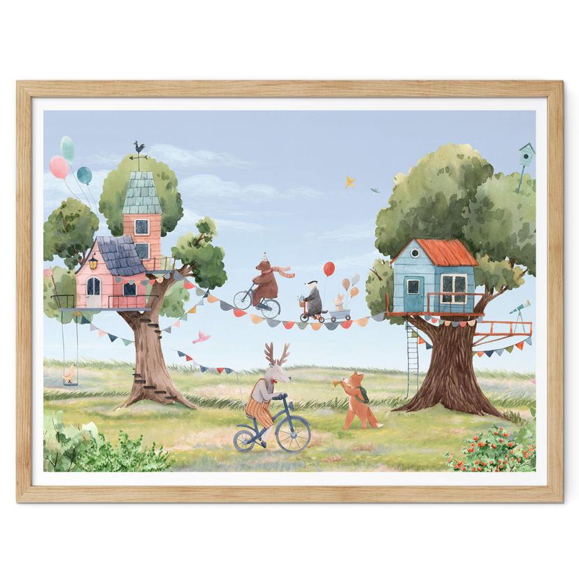 Póster Oliver Robins - Fiesta en la casa del árbol