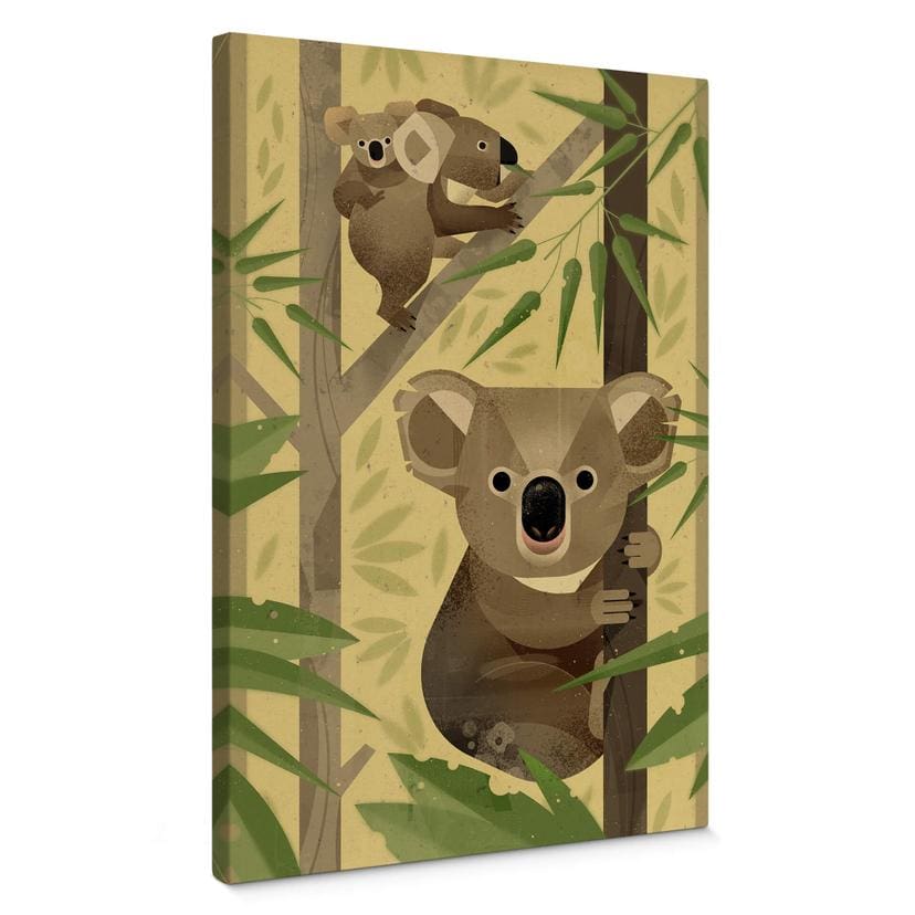 Cuadro lienzo marrón - Koala