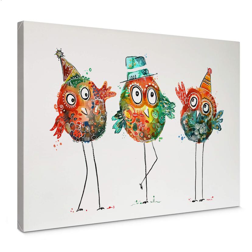 Tableau sur toile Hagenmeyer - Fête de hibous