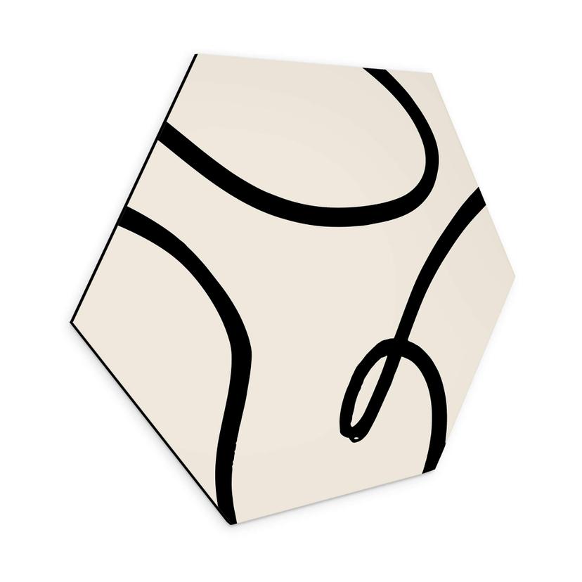 Hexagone - alu-Dibond 1X Studio - Abstraction curviligne