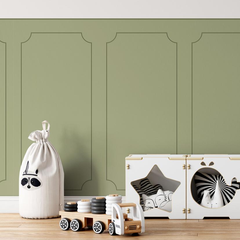 Pannelli murali rivestimento murale pistacchio con effetto listello decorativo