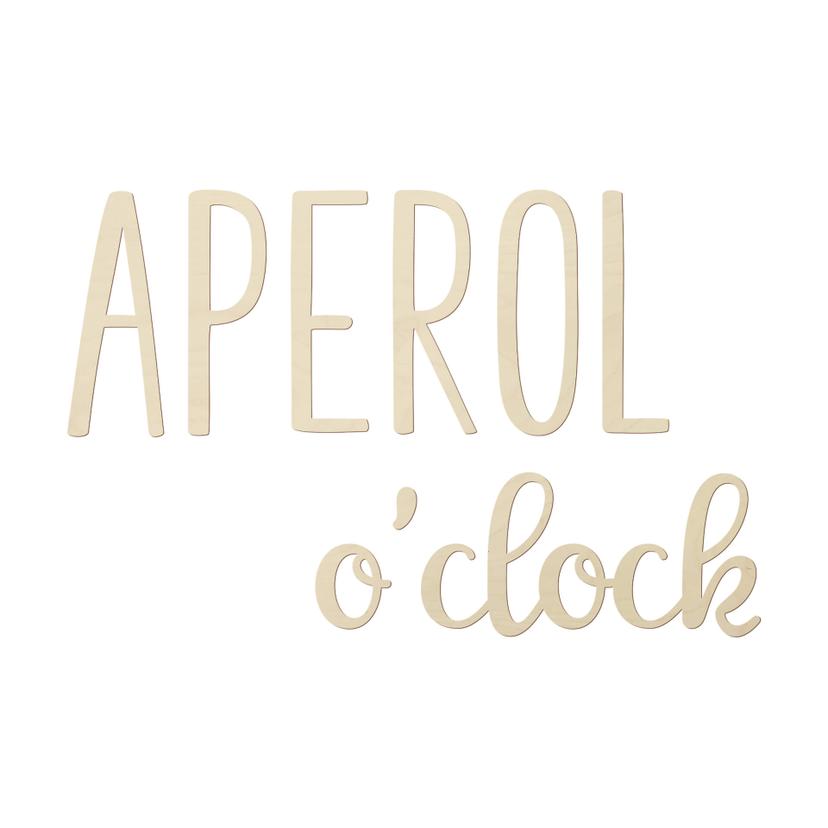 Decoro in legno Aperol o'clock