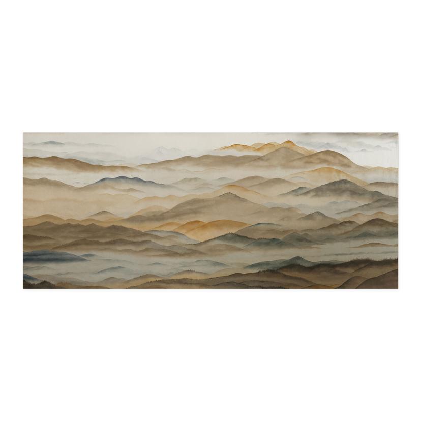 Selbstklebende Küchenrückwand Roerich Valley - Erdige Berglandschaft - Sir Edward x Grigory Gladarev