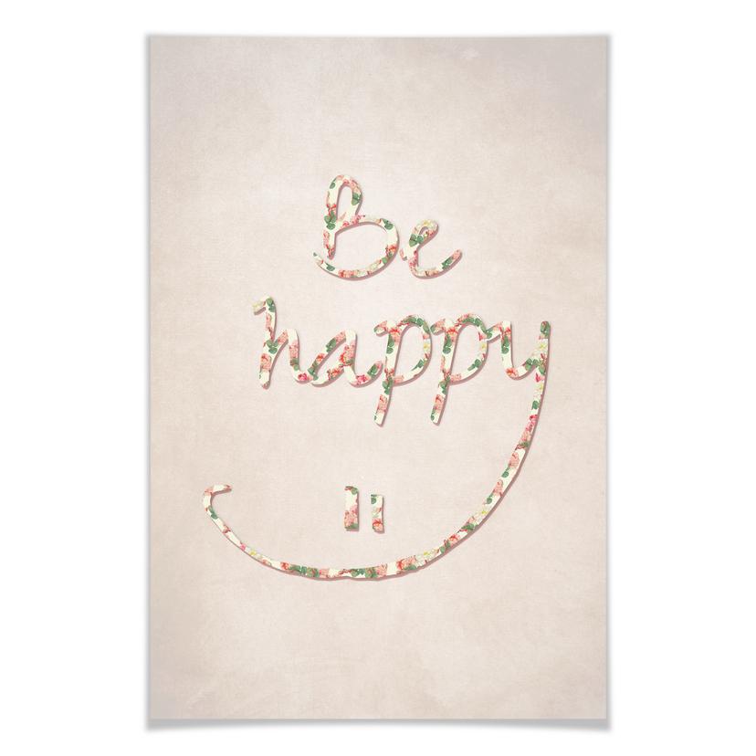Poster - Be happy
