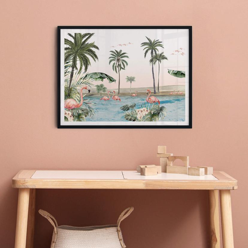 Poster Kikki Belle - Flamingos