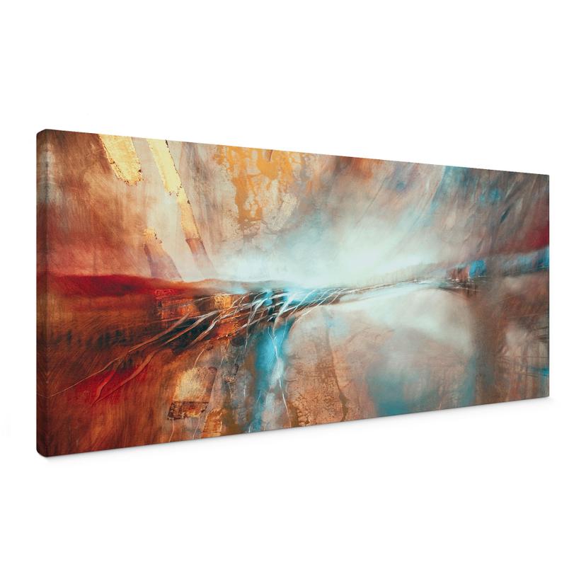 Canvasbillede Lysende horisont ved vandet - Schmucker - Panorama