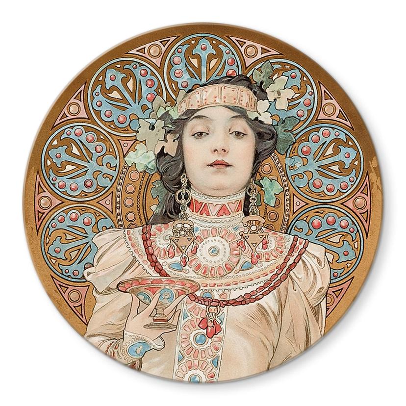 Tableau sur verre Mucha - Moet et Chandon