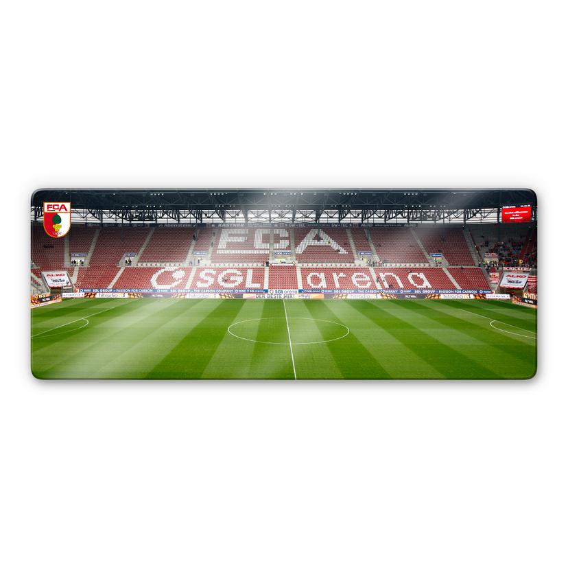 Glasbild FC Augsburg Stadion Tribüne Panorama