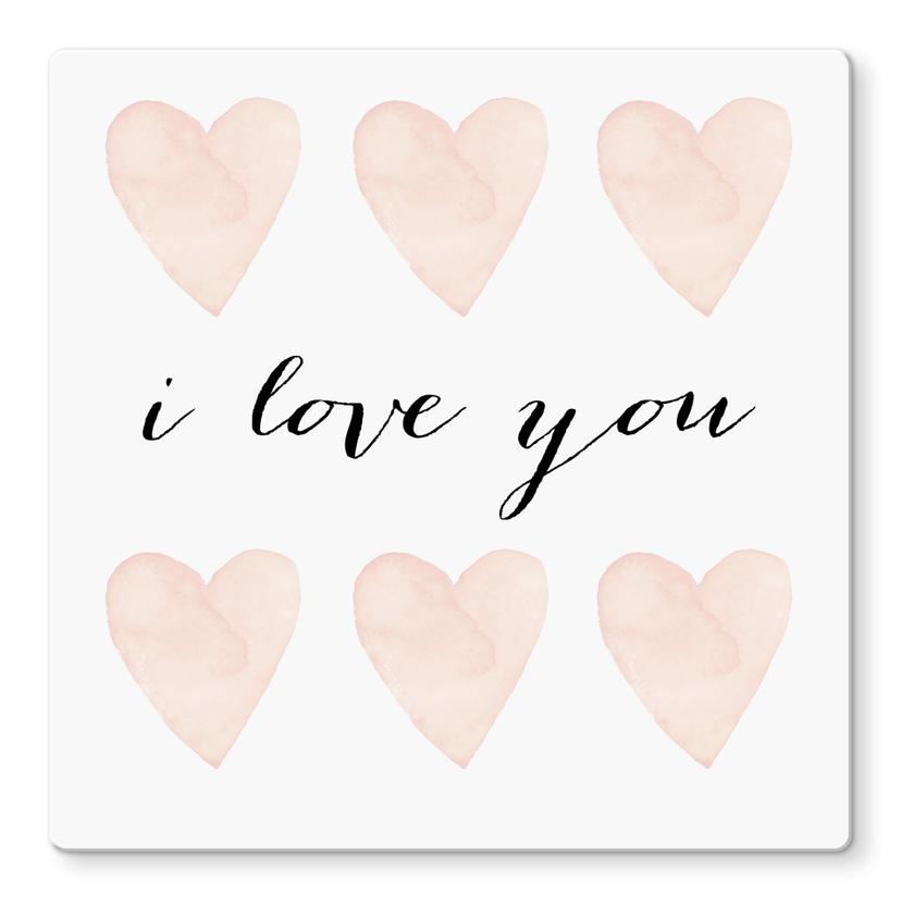 Stampa su vetro Confetti & Cream – I Love You
