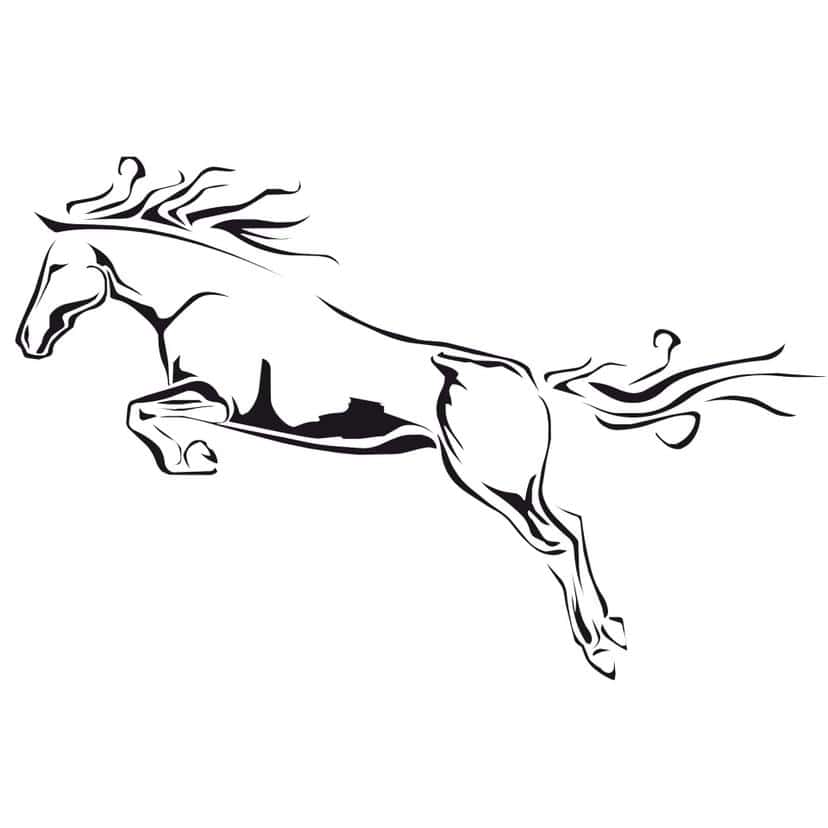 Adesivo murale - Cavallo che salta