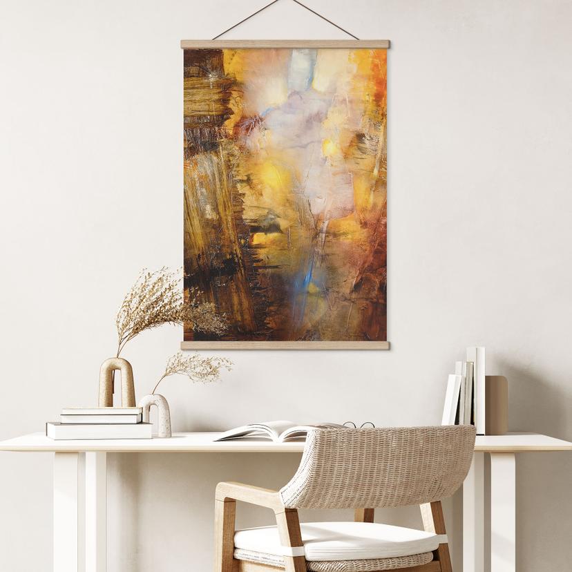 Textielposter amber licht en schaduw - Schmucker