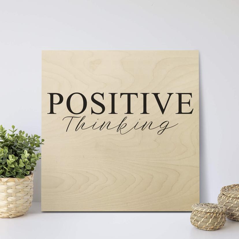 Stampa su legno - Positive Thinking