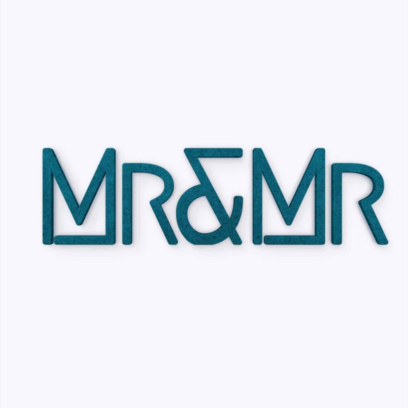 Lettere in legno MDF Mrs&Mrs Moderno