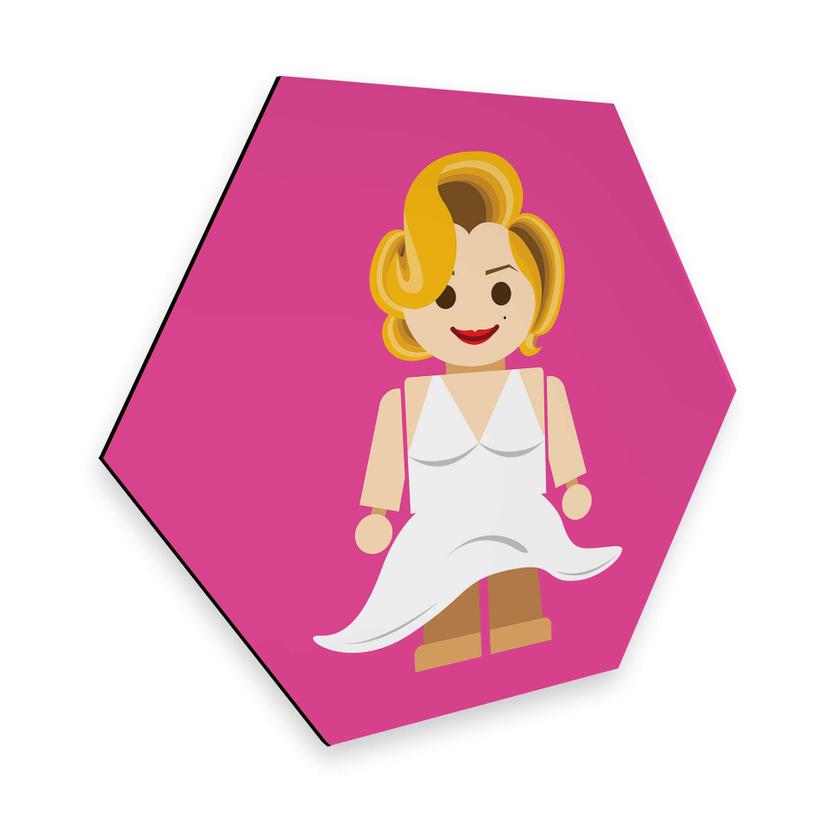Hexagon - Alu-Dibond Gomes - Marilyn Monroe