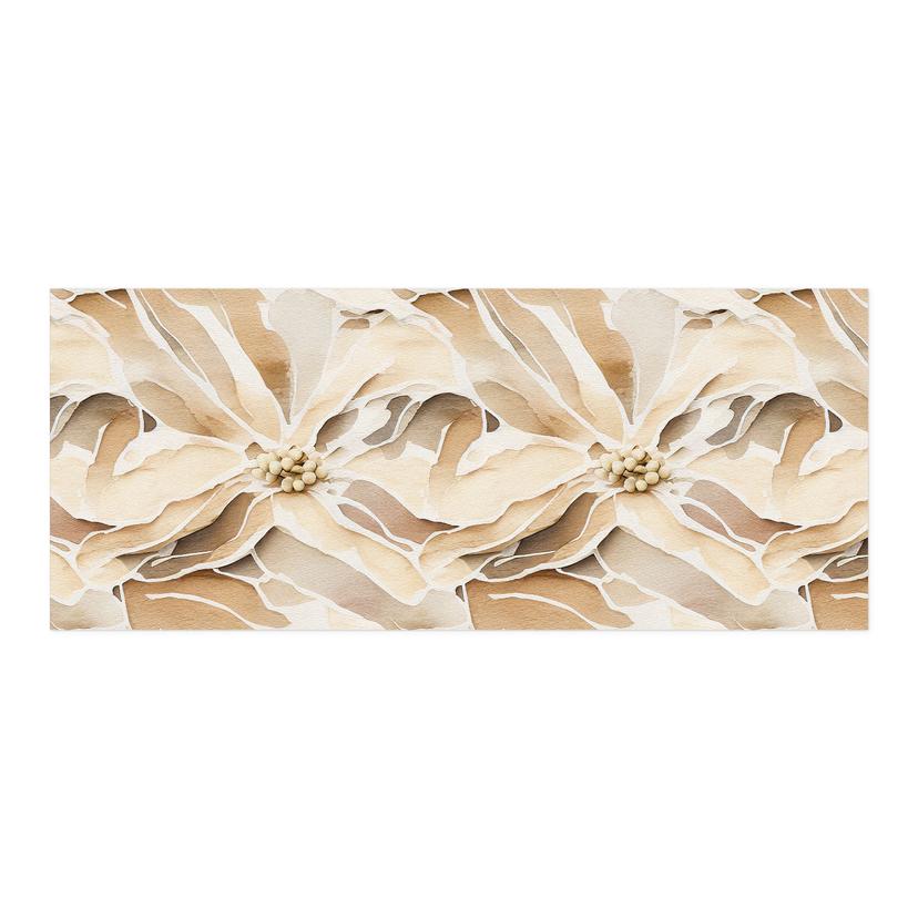 Rivestimento cucina autoadesivo Dimensioni, fiori beige - Treechild