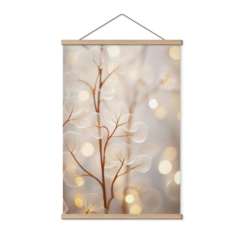 Tekstil plakat Filigran blade Beige - Treechild