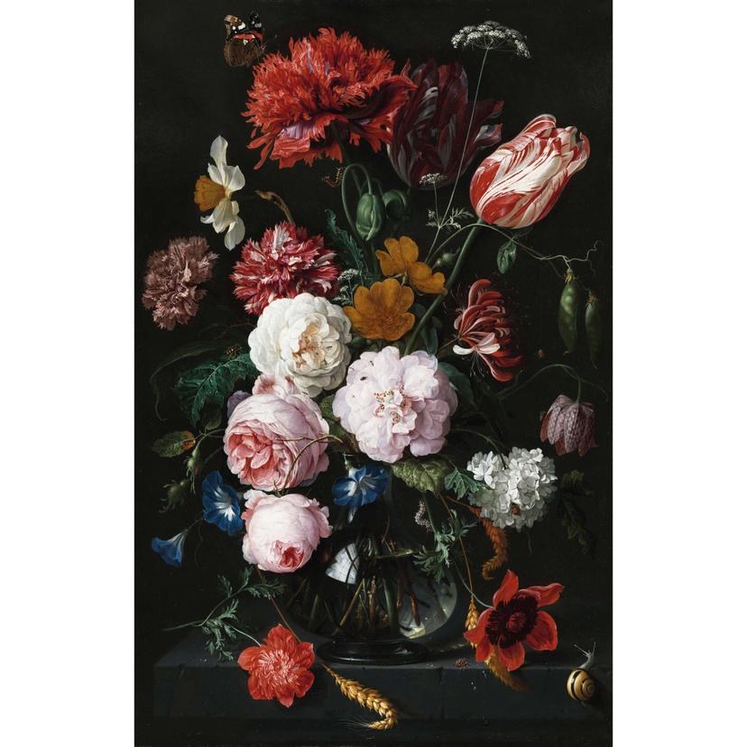 Fotomurale de Heem - Natura morta con fiori in vaso