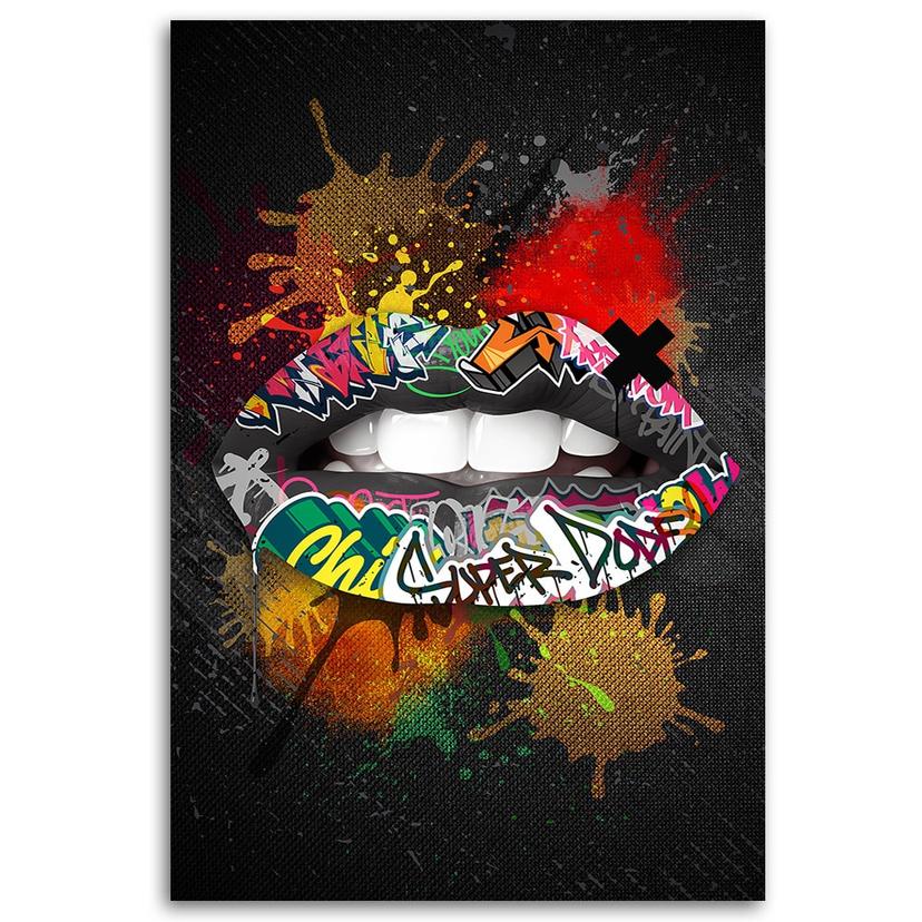 Canvasbillede, Mouth Pop Art