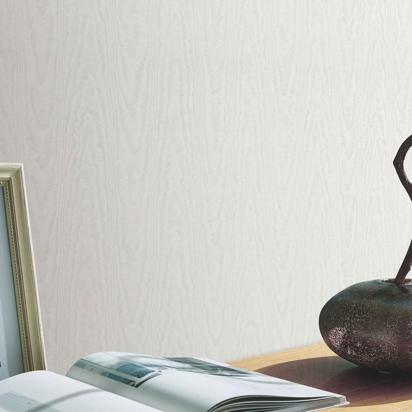 Lyseffekt tapet, non-woven Erismann Versailles creme, sølv