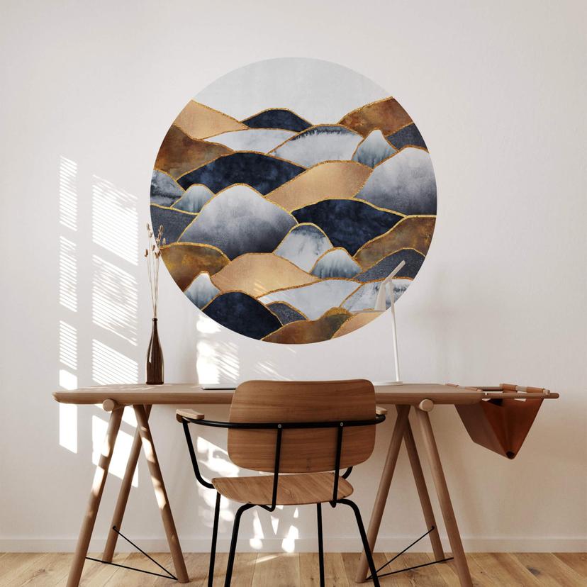 Wallsticker Fredriksson - Gyldne bakker - Rund