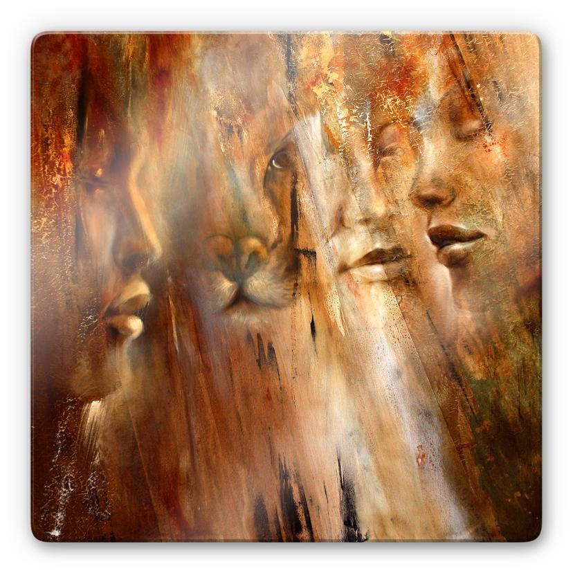 Glasschilderij Schmucker - Faces