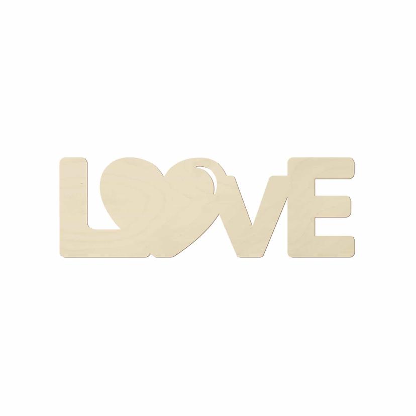 Scritta in legno - Love