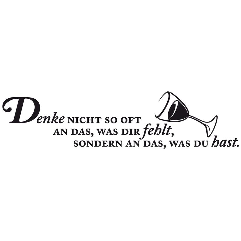 Wandtattoo Denke nicht so oft an...