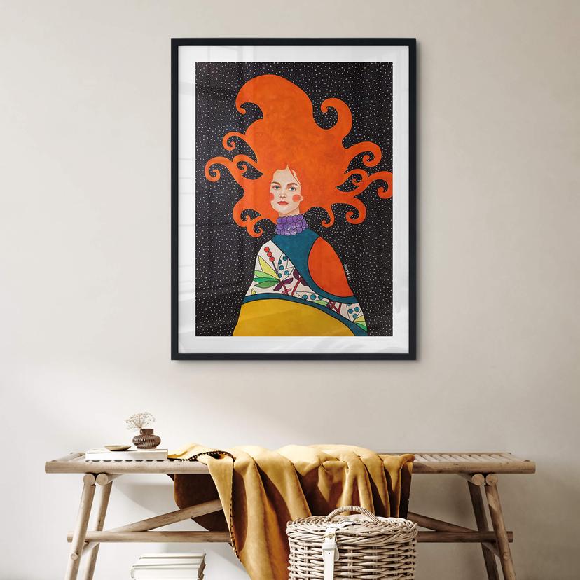 Poster Donna con i capelli infuocati - Hülya