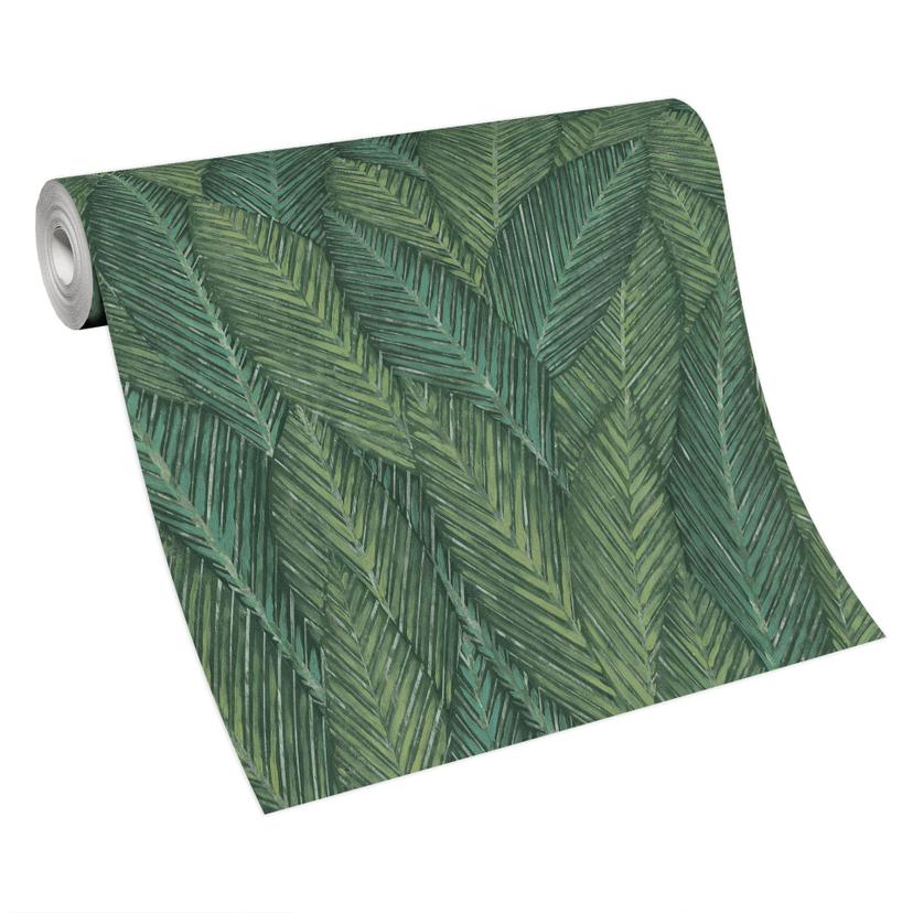 Papel pintado Erismann Martinique hoja verde, papel pintado motivo, papel pintado tejido-no tejido