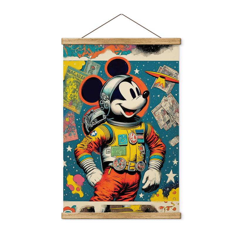 Tekstil plakat Treechild - Astronaut Mickey