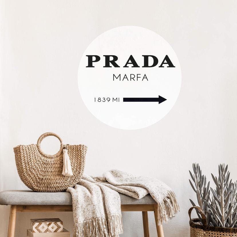 Adesivo murale Prada Marfa - tondo