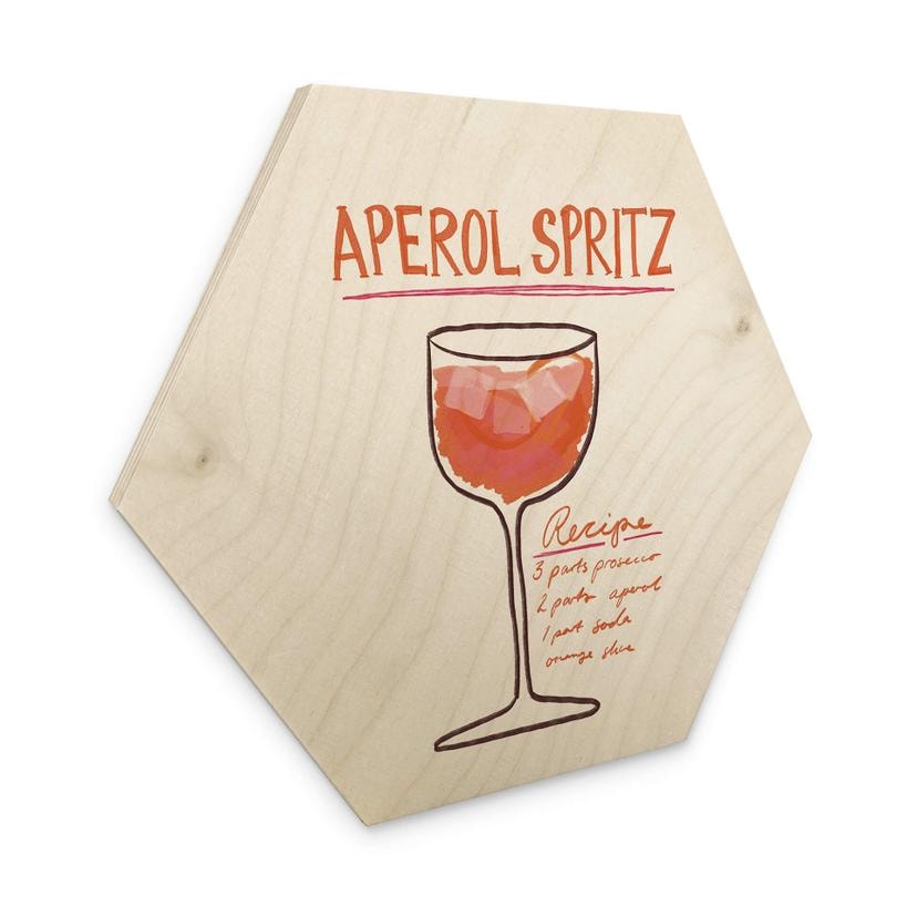 Hexagon Holzbild - Küche - Fritsch - Aperol Spritz