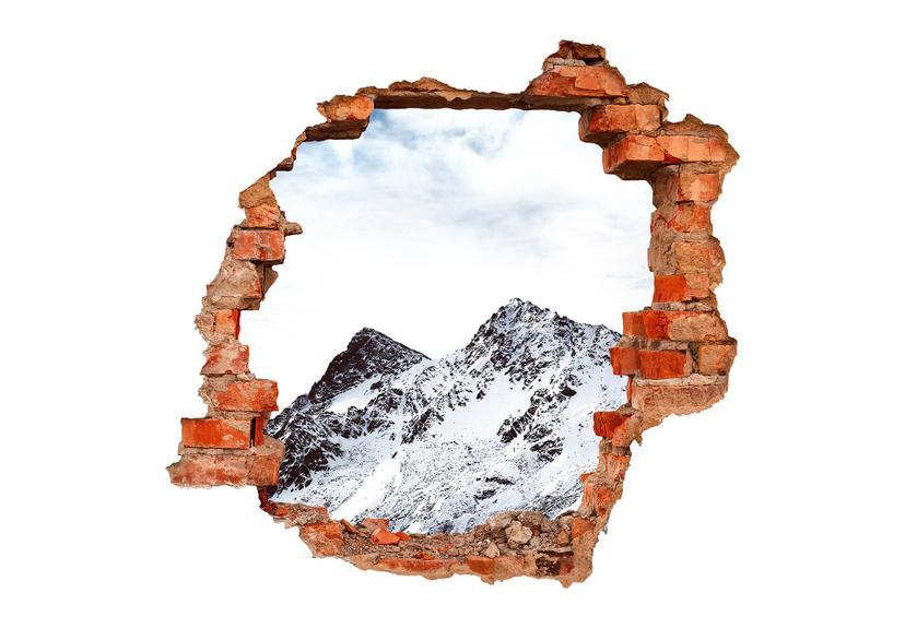 3D Muursticker Snow Mountain
