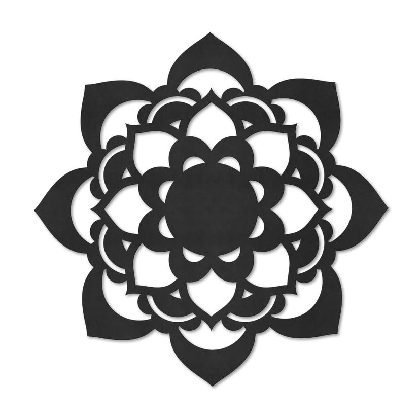 MDF - Väggdekorationer i trä - Mandala Lotus