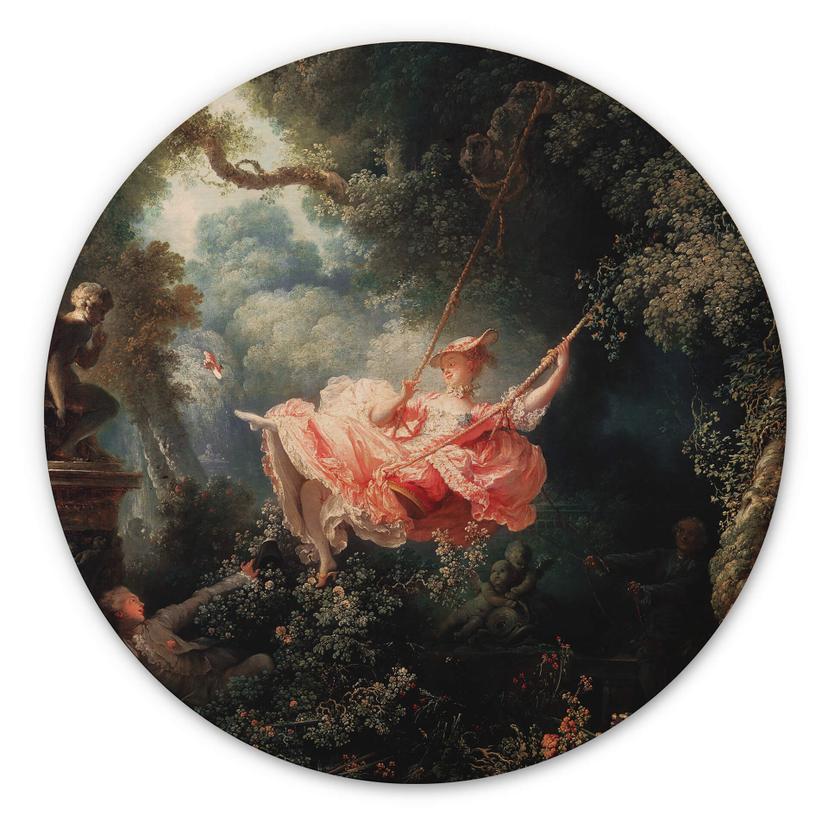 Fragonard Billede af træ - Gyngen - Rund