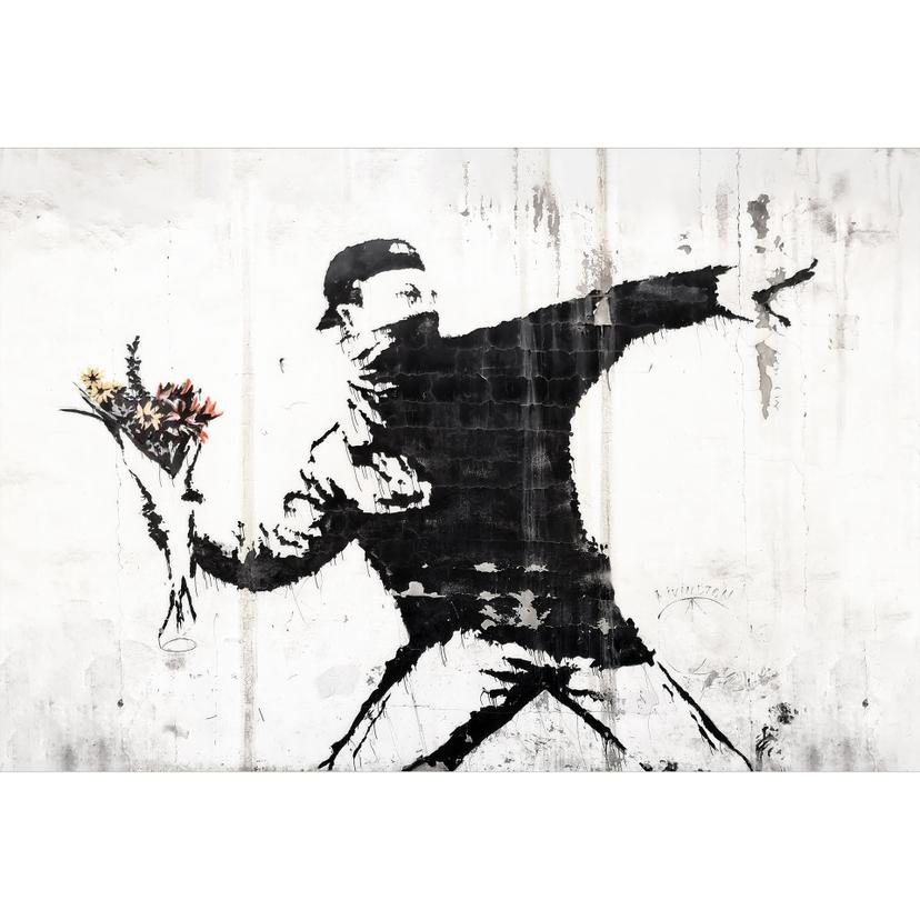 Fotomurale Banksy - Il lanciatore di fiori
