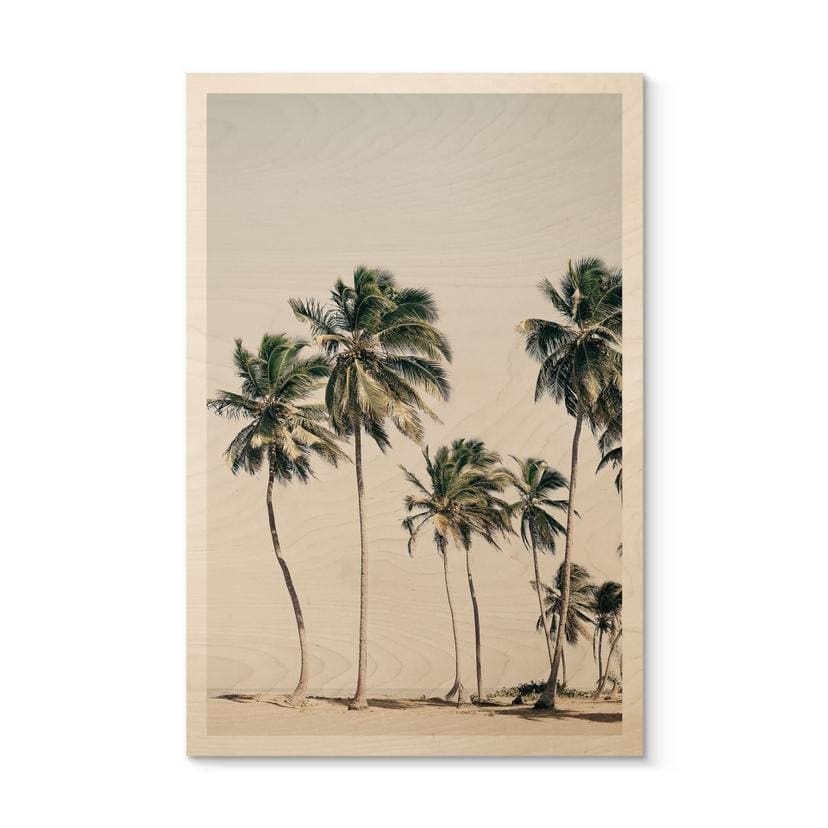 Cuadro de madera Palmeras tropicales en la playa - Sisi & Seb