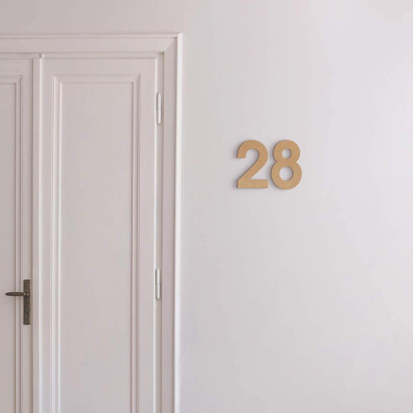 MDF - chiffres en bois - numéro de maison moderne