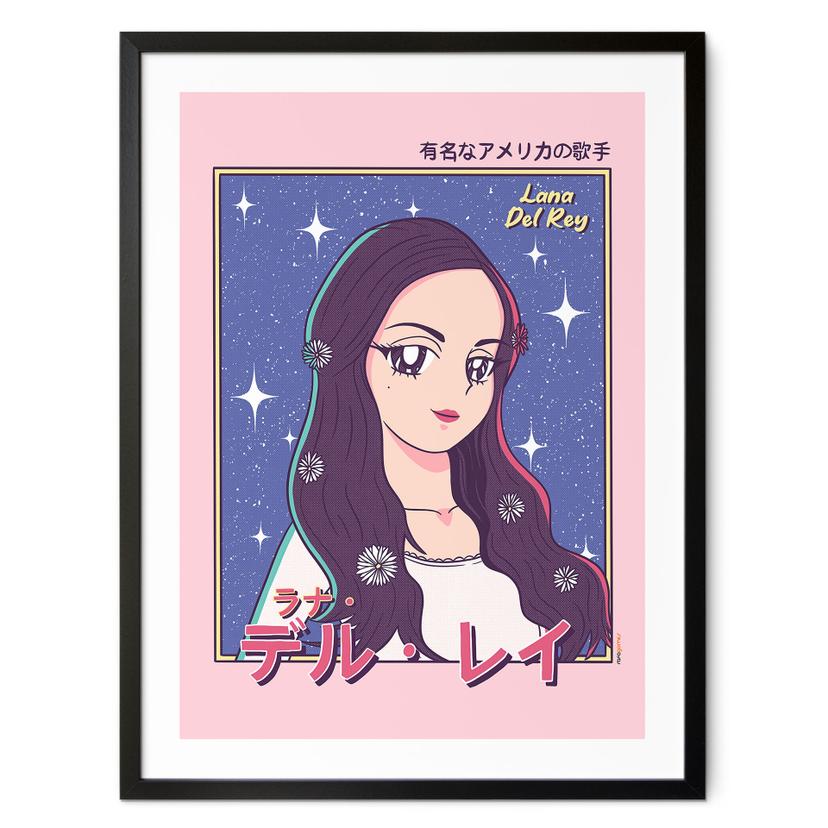 Póster Anime-Girl "Lana del Rey" - Gomes