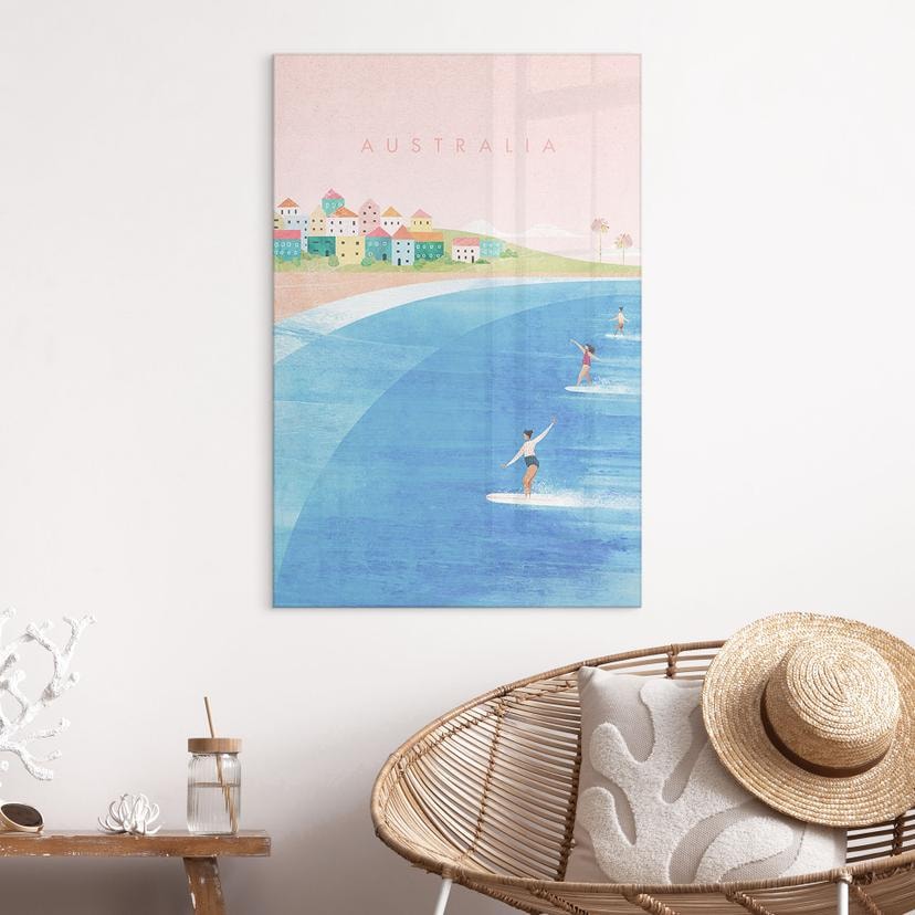 Tableau sur verre acrylique Surf sur la côte australienne - Rivers