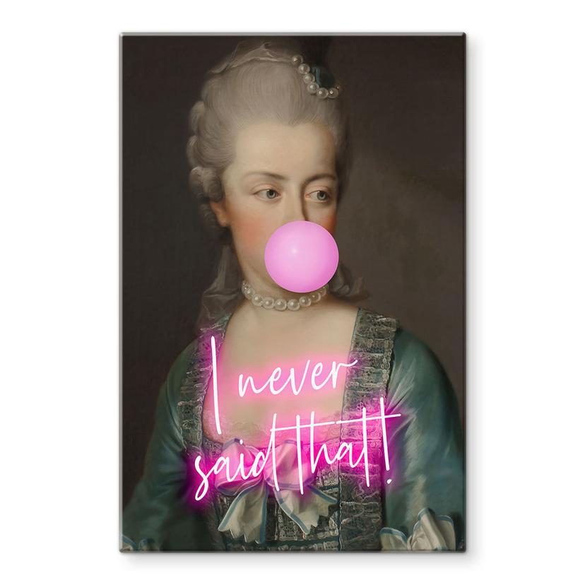 Glasbillede - Marie Antoinette: I never said that - Grace Digital Art