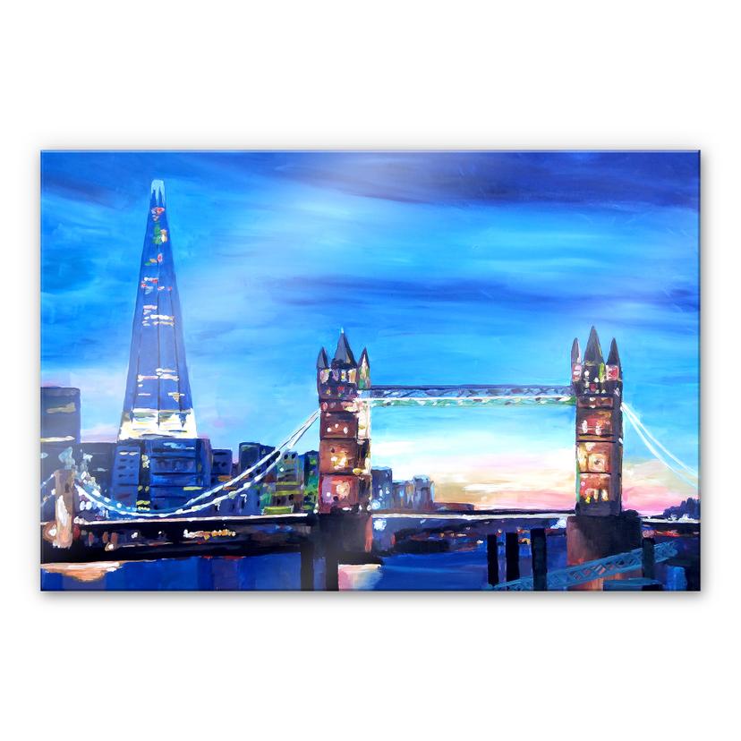 Akrylbillede Bleichner - London Tower Bridge og The Shard
