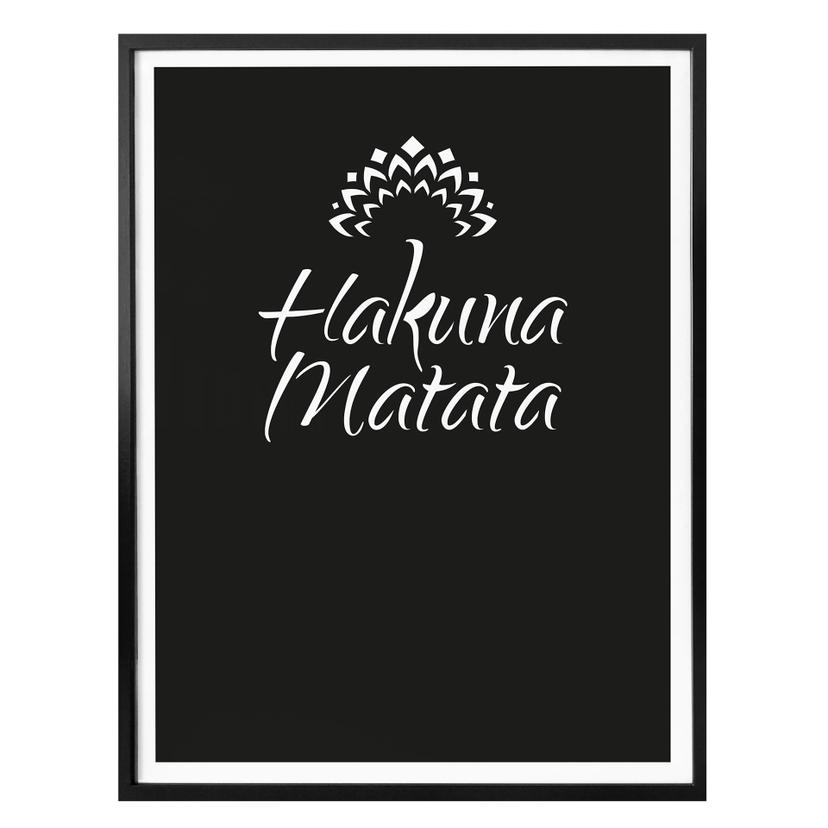 Poster - Hakuna Matata avec fleur