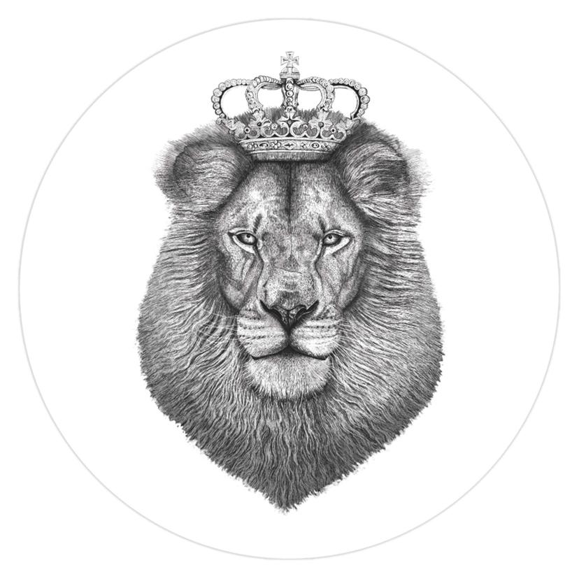 Zelfklevende Muurcirkel Korenkova - Lion King