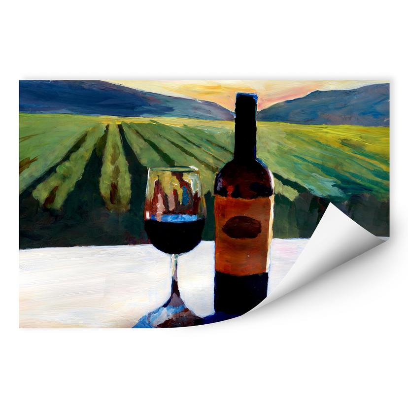 Muurprints Bleichner - Wijn in Napa Valley