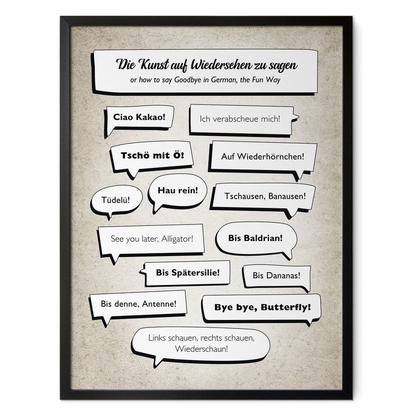 Poster Die lustigsten Abschiedsgrüße