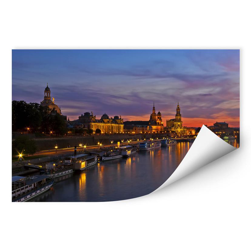 Wallprint W - Dresden im Nachtlicht