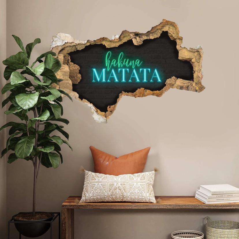 Sticker Mural Lumière au néon Hakuna Matata