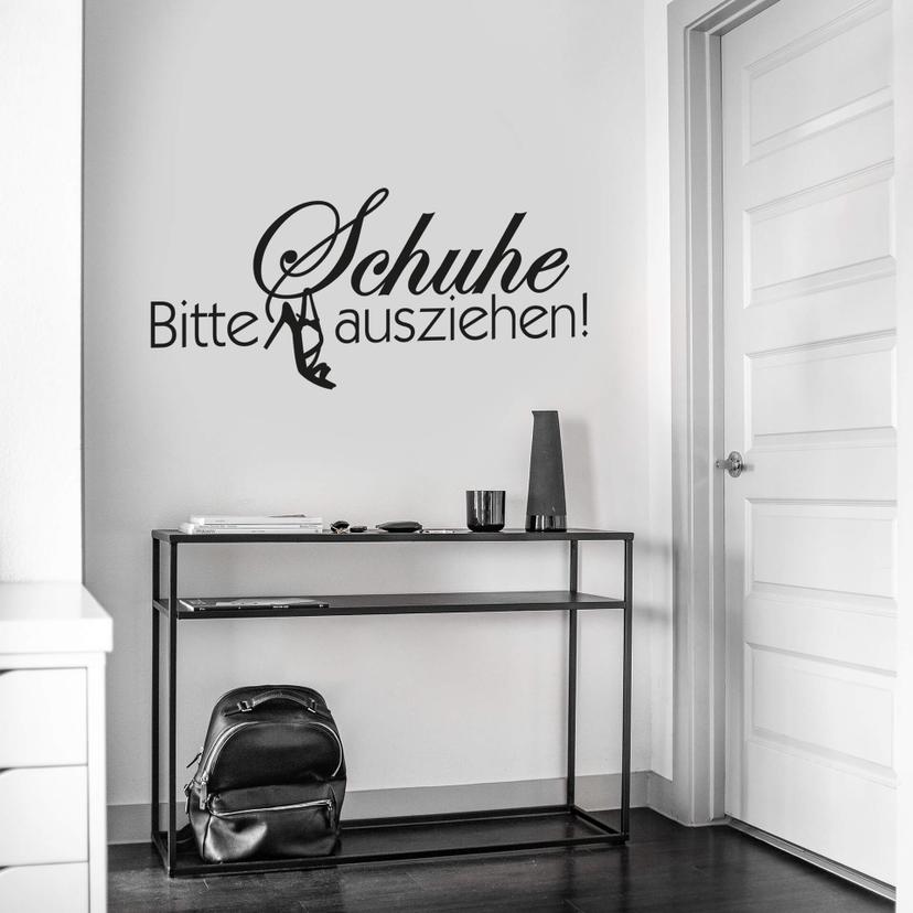 Wandtattoo Bitte Schuhe ausziehen 2